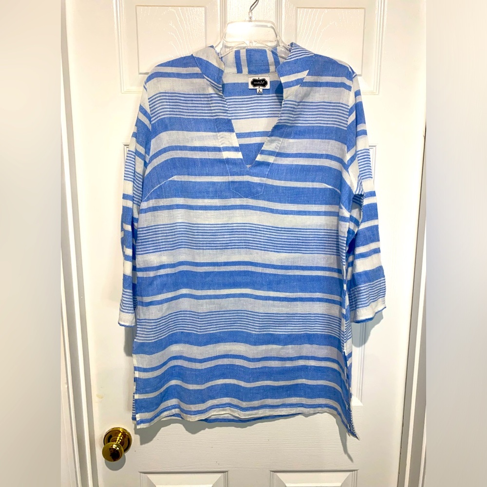 Mud Pie striped beach coverup.  Size L